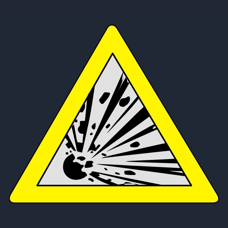 Verkehrsschild Explosion