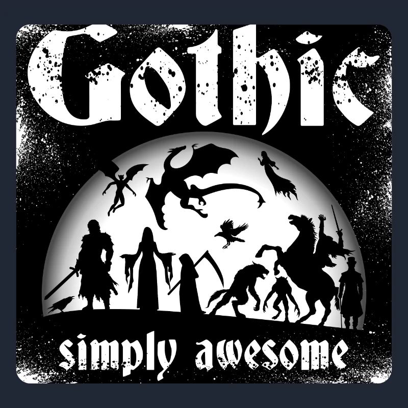 Gothic, spooky full moon creatures