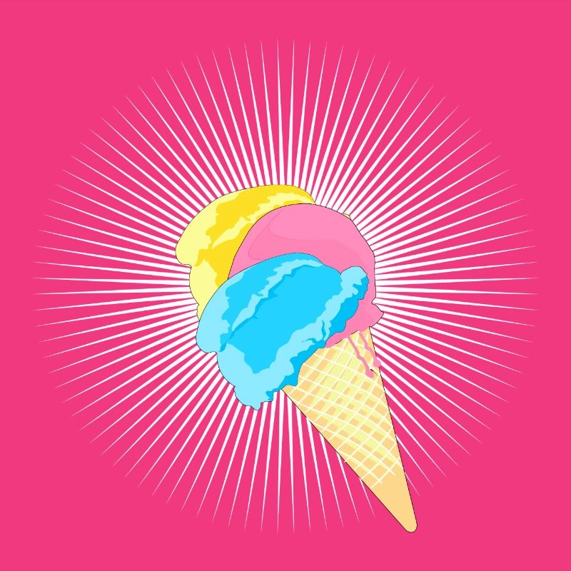 Eis Eistüte Eiskrem Softeis Waffel Strahlen