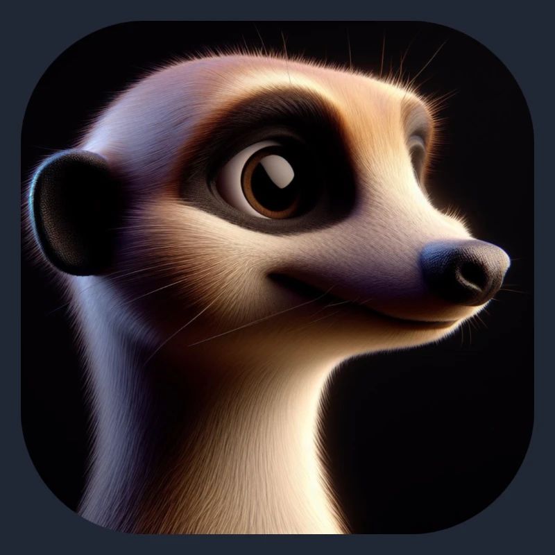 Suricate mignon dans le style d’animation