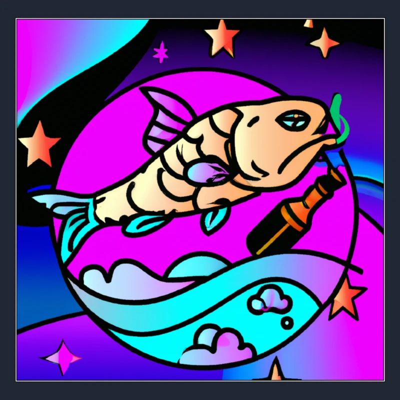 Drunk vaperwave/retrowave fish.