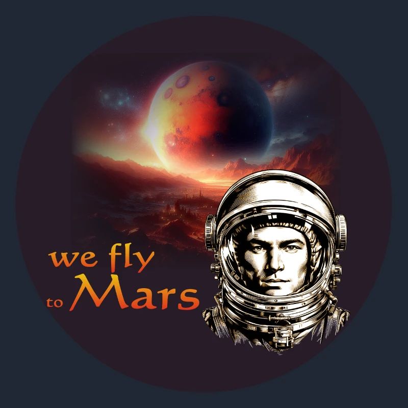 Marsflug Retro Astronaut