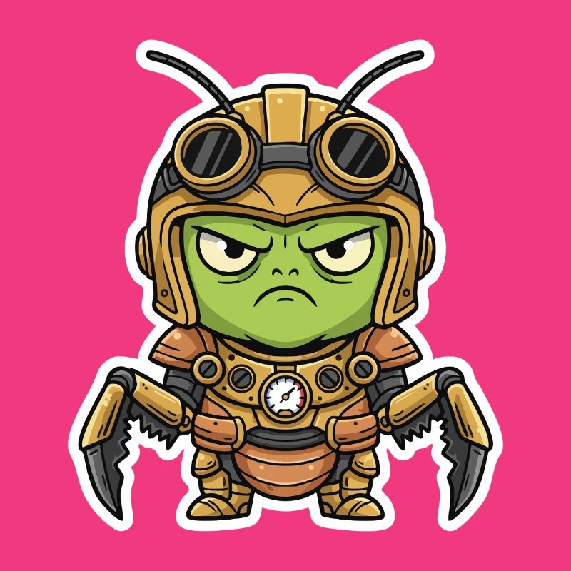 Locust Engineer Steampunk Rüstungsmessing