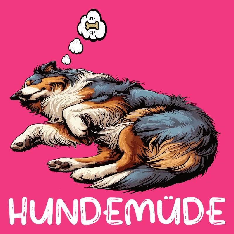 Hundemüde Australian Shepherd Aussie Aussiehalter