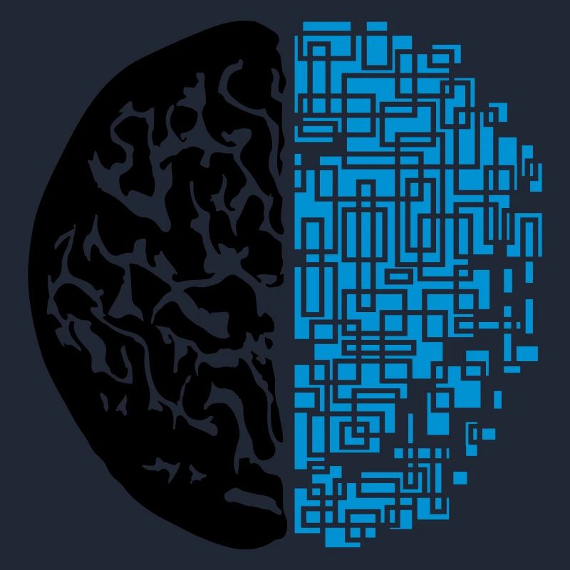 conception noir digital android synthétique robot