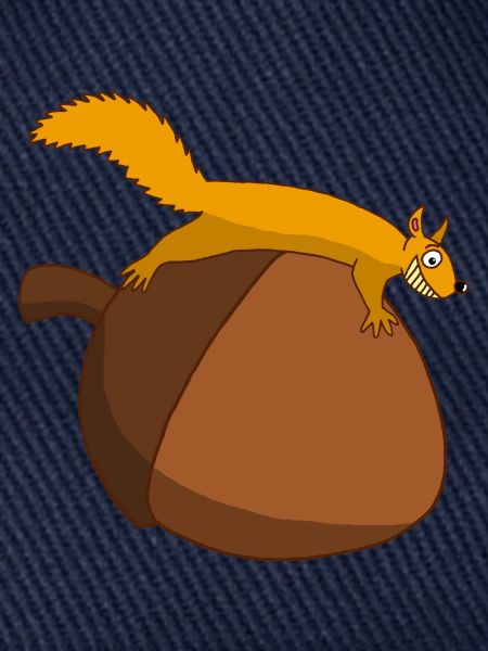 Das Eichhörnchen gegen die Eichel