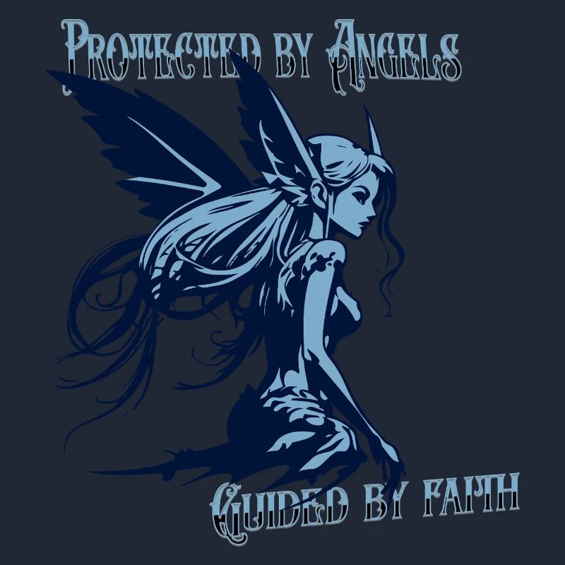 Engel beschützen mich – Glaubensspruch Design