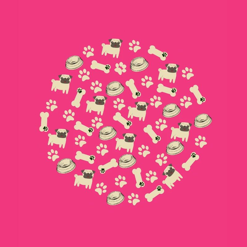 Pug Pattern - Pug Lovers Apparel