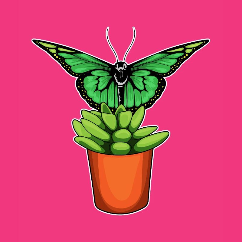 Fleur de pot de fleurs papillon