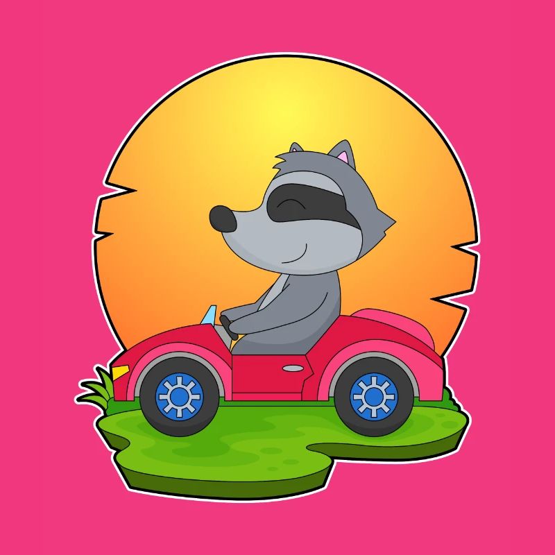 Waschbär Auto