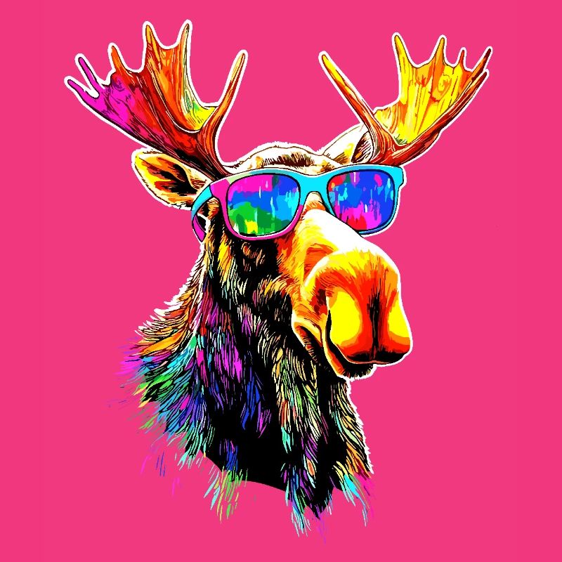 Elch Moose Elchbulle Geweih Hirsch Wilde Elche