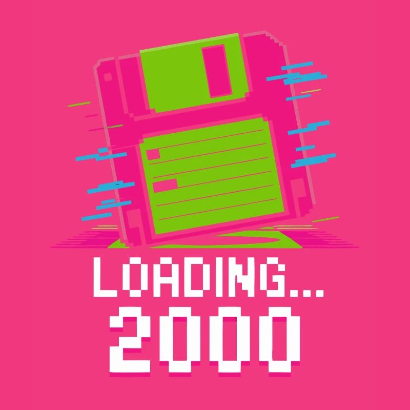 Loading 2000 Disketten-Design Retro Pixel Design