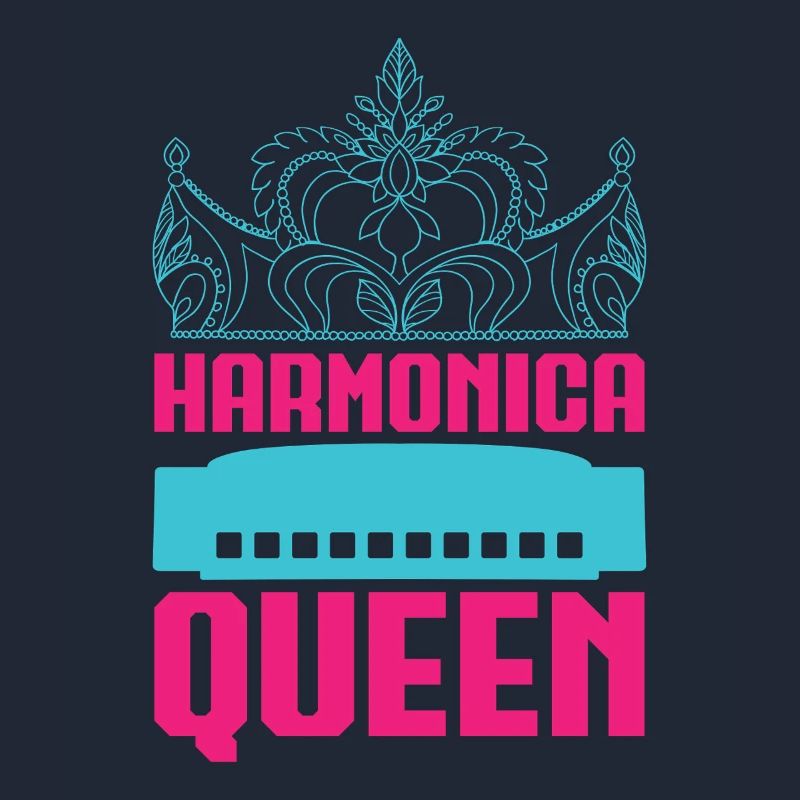Funny Harmonica Player Queen Harmonica
