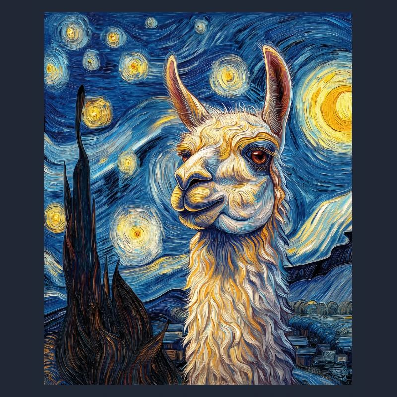 Lama Van Gogh Style