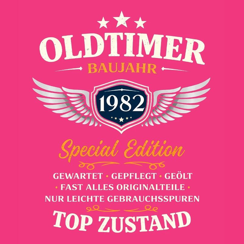44. Geburtstag Geschenk Mann Oldtimer Vintage 1982