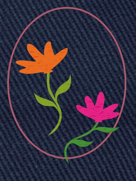 Osterei mit zwei Blumen