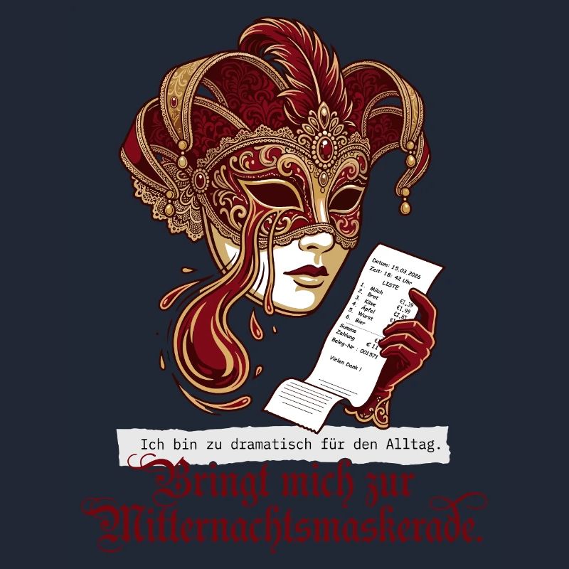 Dramatisches Mitternachtsmaskerade Design für Buch
