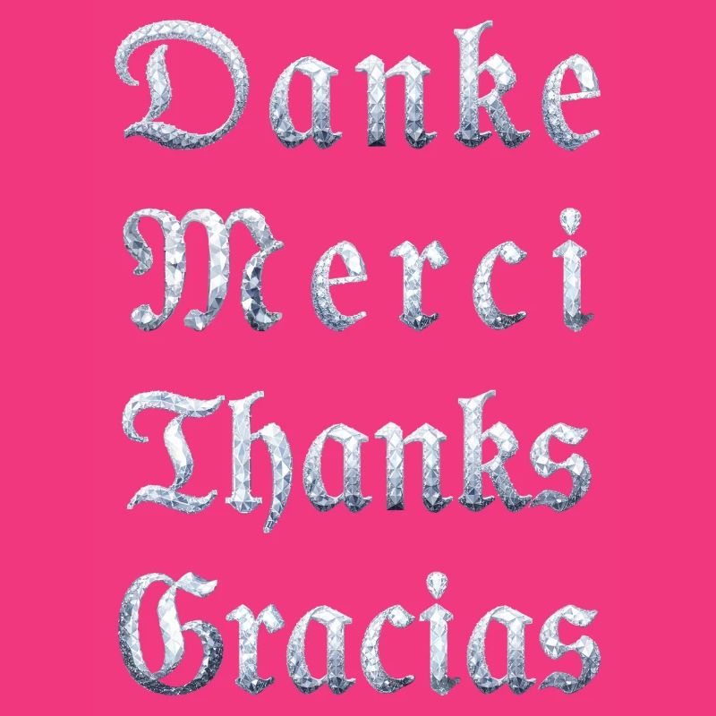 Multilinguale Dankesbotschaft Eiskristall