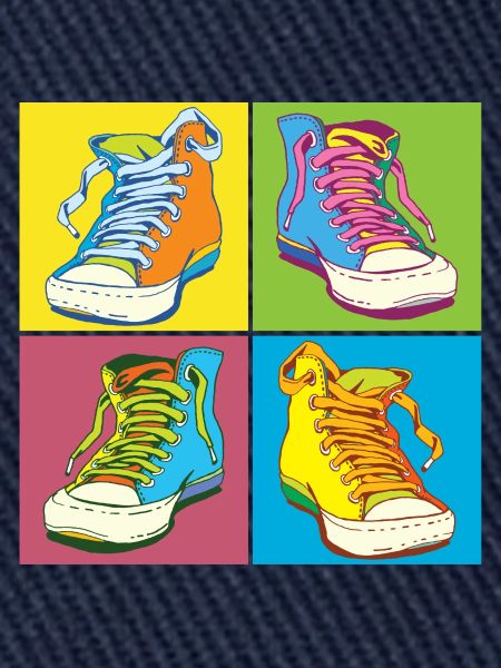 Andy Warhol Pop-Art Schuhe