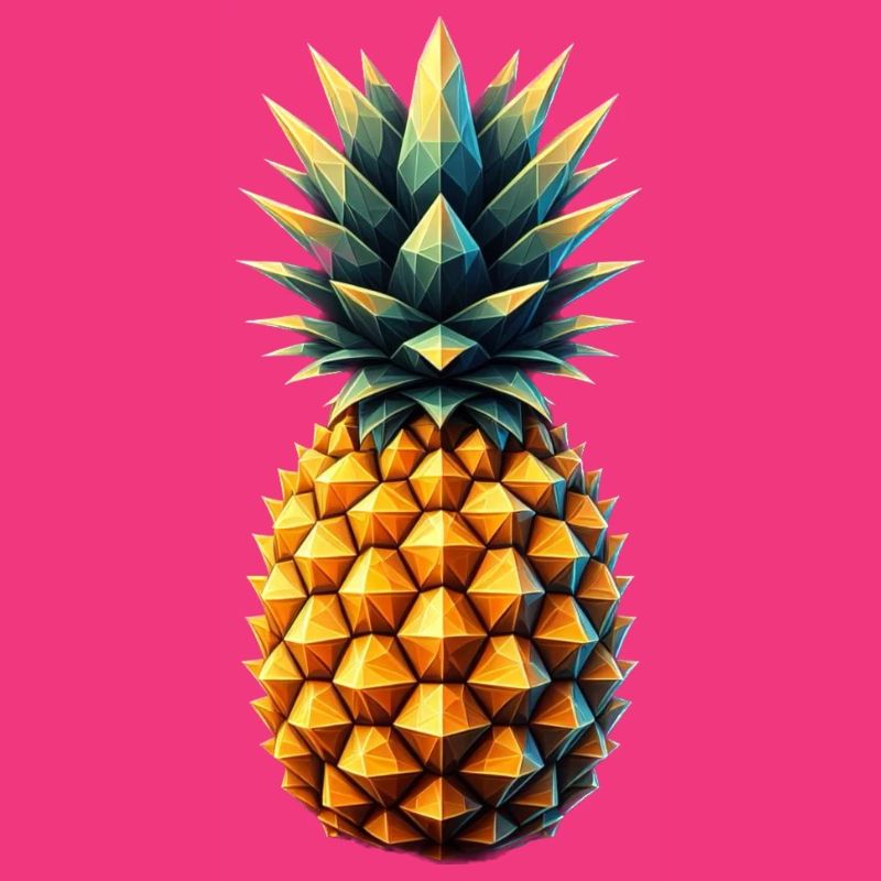 Ananas im Polygon-Stil