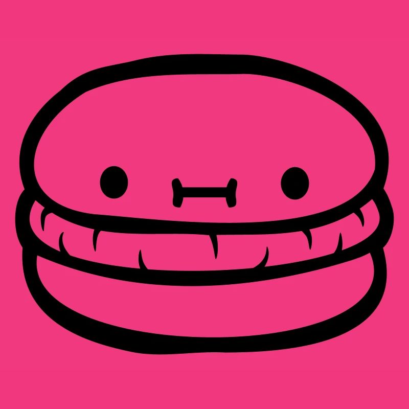 Burger niedliches Gesicht