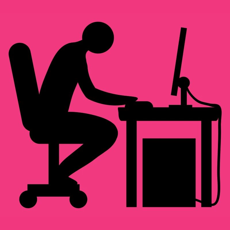 Computer Schreibtisch Nerd