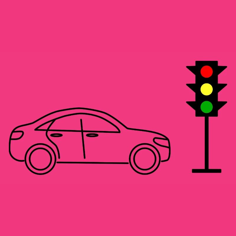 Ampel mit Auto