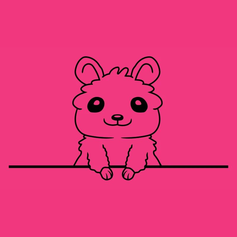 Hinter Mauer Hamster lustig