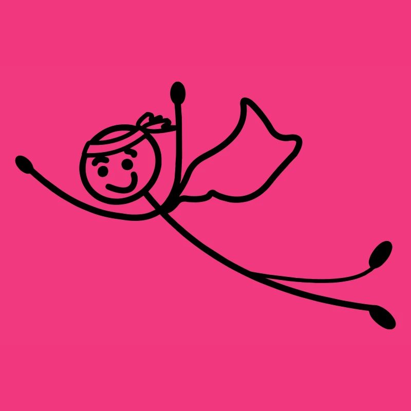 Super jung oder Mann fliegt schnell mit Umhang