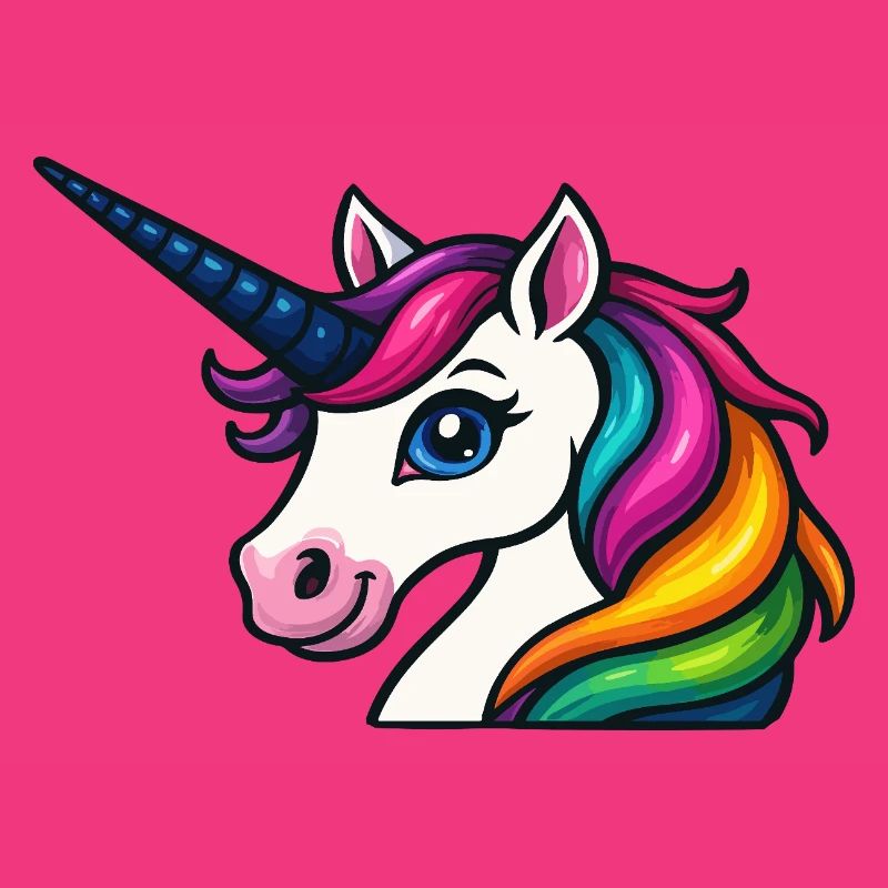 Strahlendes Regenbogen-Einhorn
