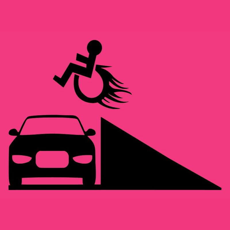 Rollstuhlfahrer springt über eine Rampe #