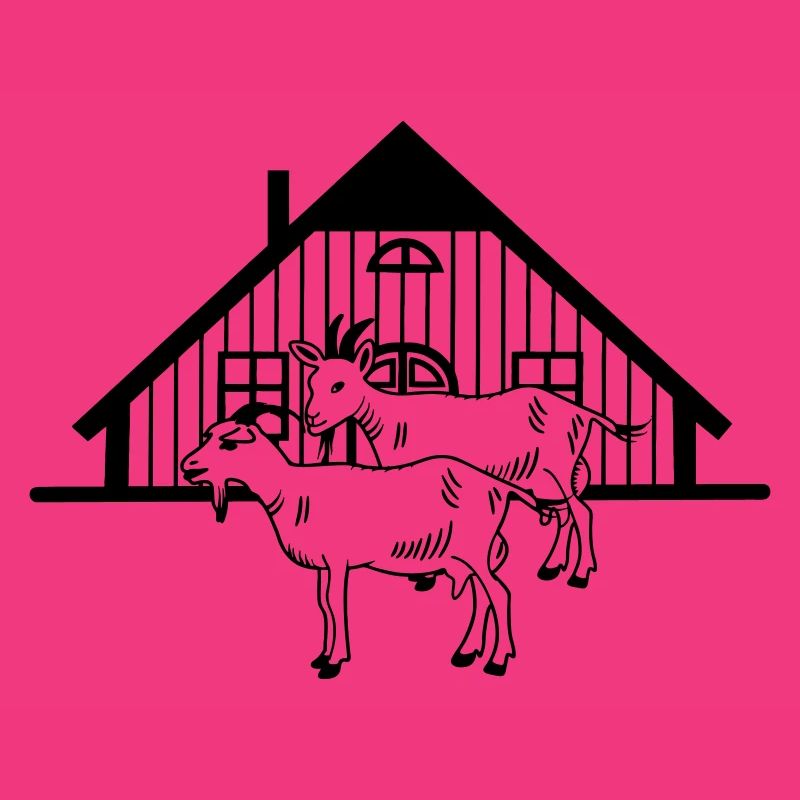 Ziegenfarm oder Stall