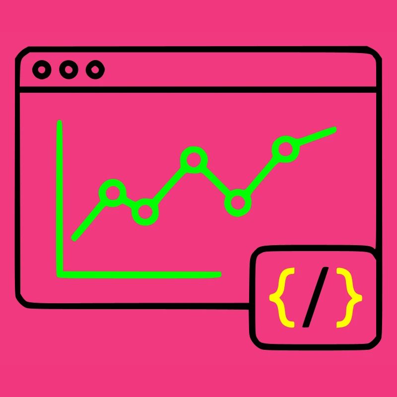 Web Analyse Chart Coding Browser Vektor