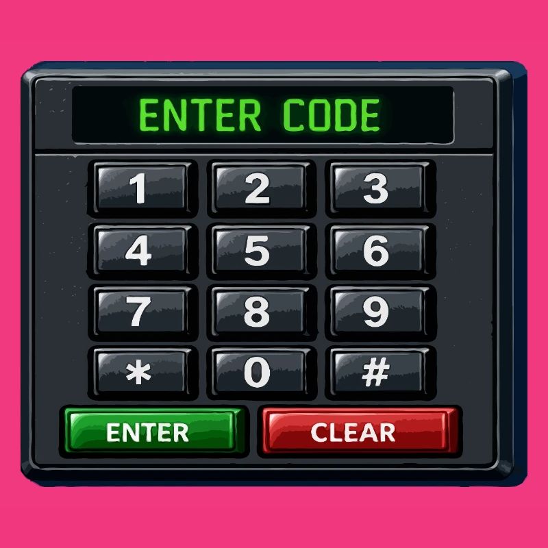 Geben Sie Code Keypad Neon ein