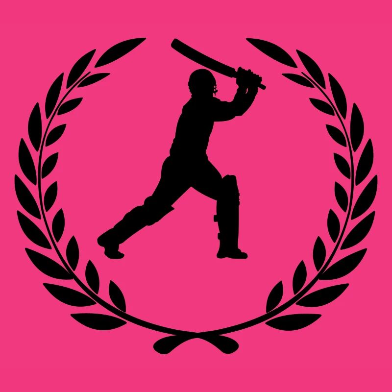 Cricketspieler im Lorbeerkranz