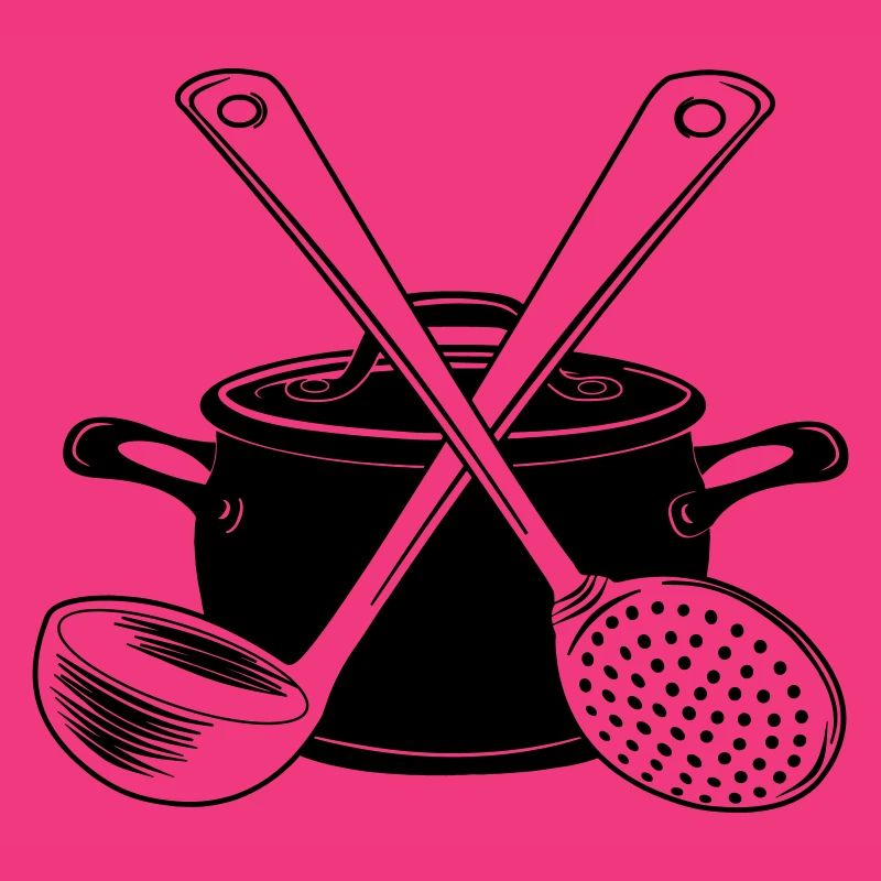 Pan soup spoon and slotted spoon light