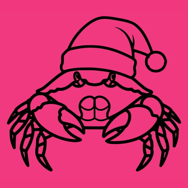 Weihnachtskrabbe Cartoon Illustration
