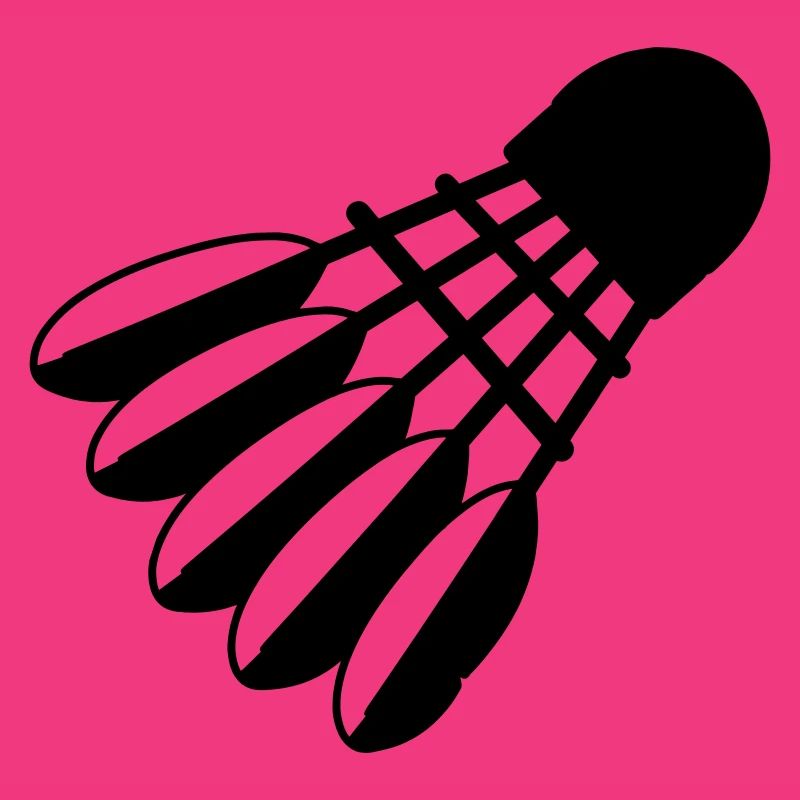 Badminton Shuttle Logo mit Federn