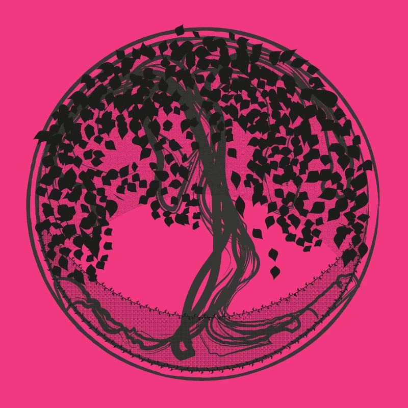 Dunkler Baumkreis Silhouette