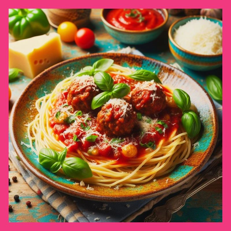 Spaghetti mit Fleisch