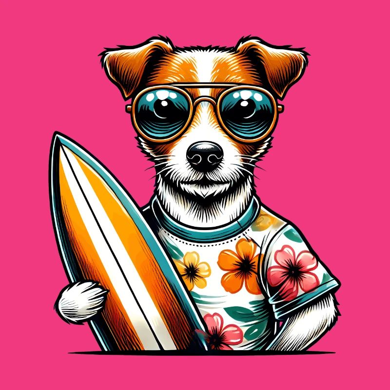 Jack Russell Terrier Surfer