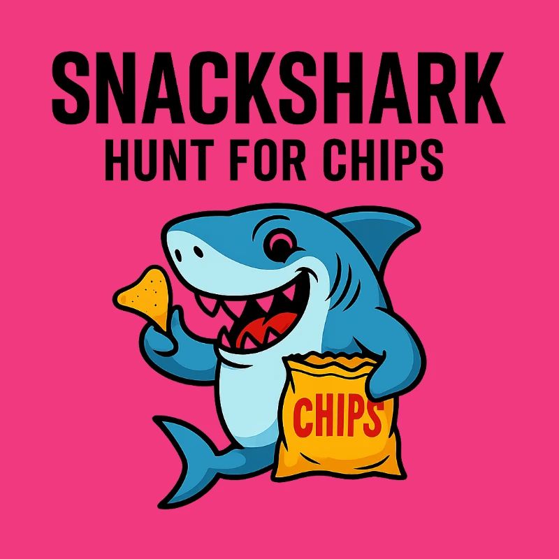 Niedlicher Haifisch mit Chips