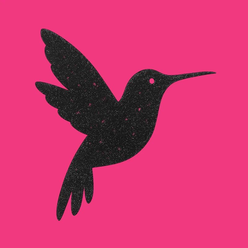 Glitzernder Kolibri Silhouette