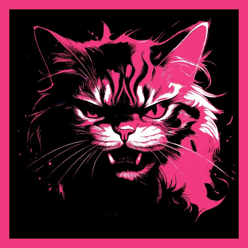Wütende Katze