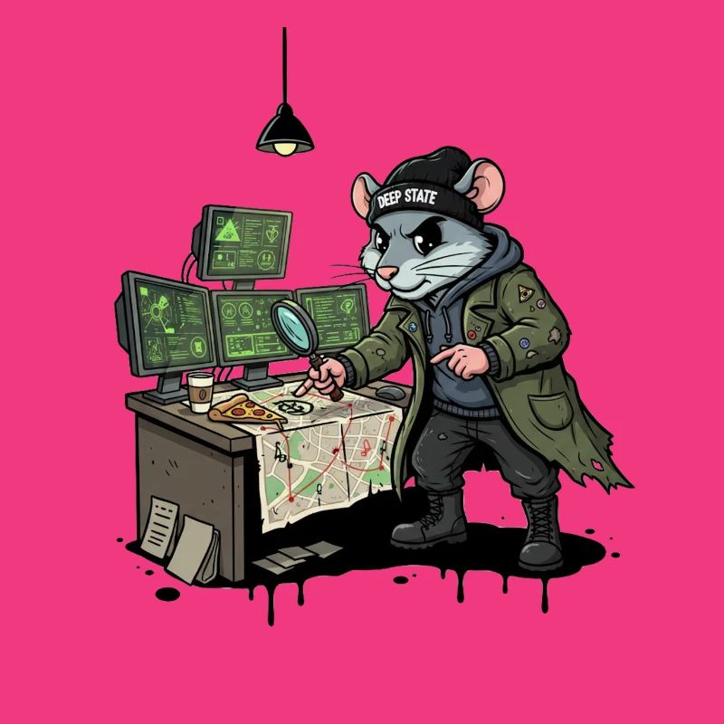 Hacker-Ratte Detektiv Deep-State Spurensuche