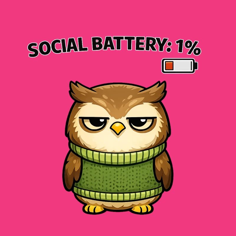 Eulenpullover 1% Akku Humor