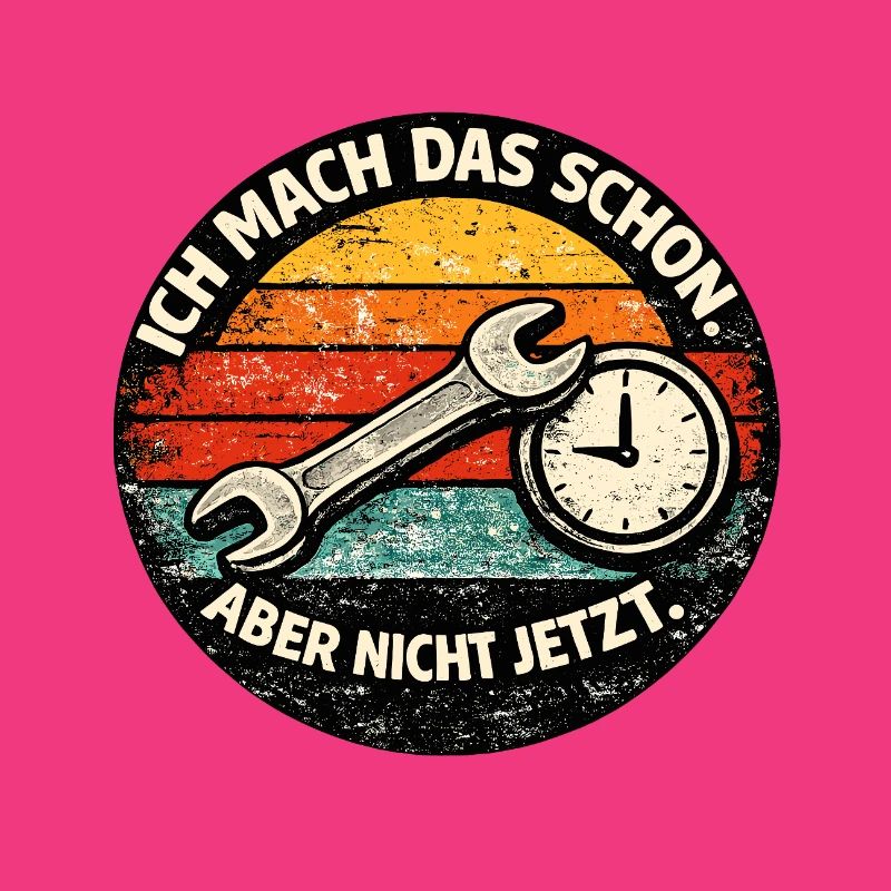 Prokrastination mit Werkzeug und Uhr