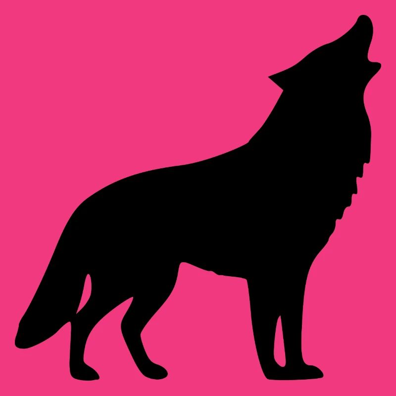 Howling wolf black