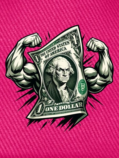 Starker Dollar Bill Muskel-Hustle