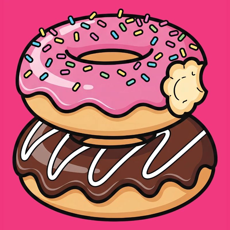 Sweet Stack Donuts Pop Art
